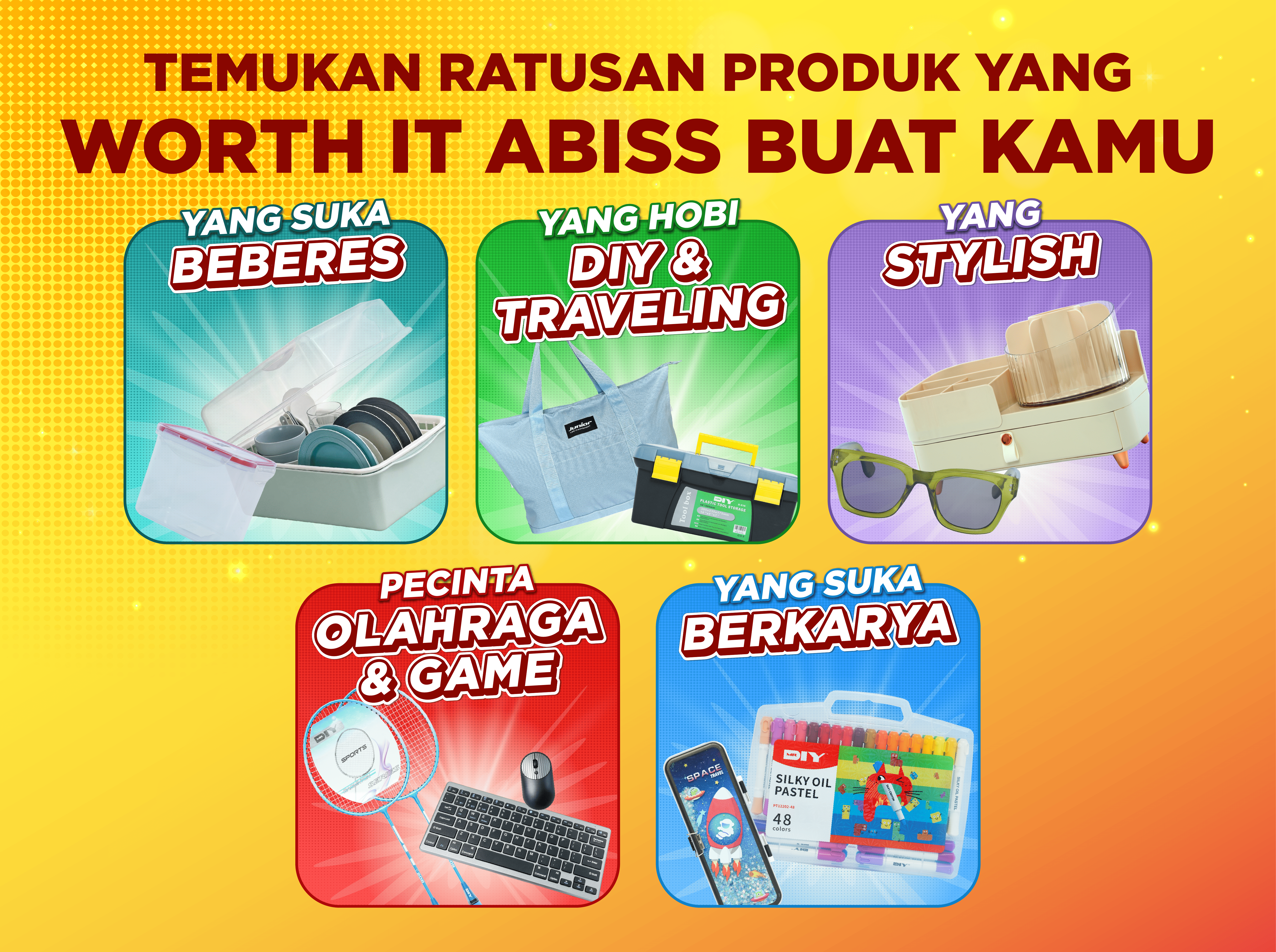 Rayakan Kemerdekaan dengan Produk Pilihan di MR.D.I.Y. - Hemat hingga 50%. Hadirkan Produk Lokal untuk Keluarga Indonesia