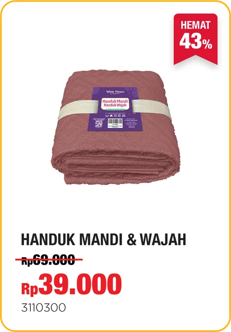 Handuk Mandi dan Wajah - Rp39.000