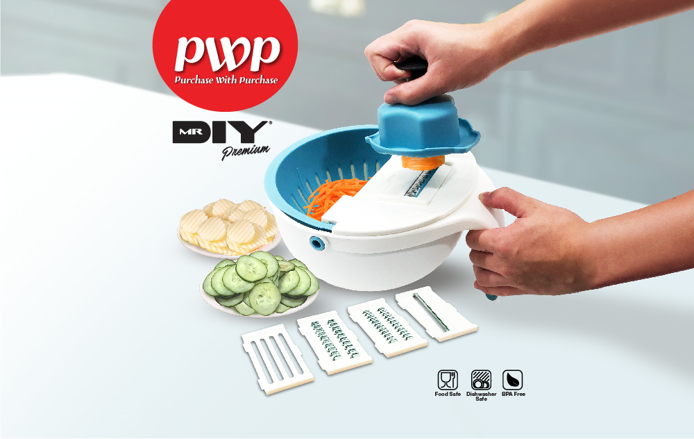 [WM] MR.DIY PWP Multi-functional Vegetable Cutter with Drain Basket 2020