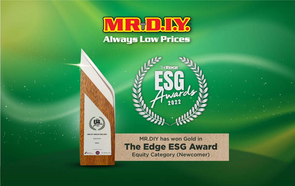 MR.DIY accorded Best Newcomer in inaugural The Edge ESG Awards
