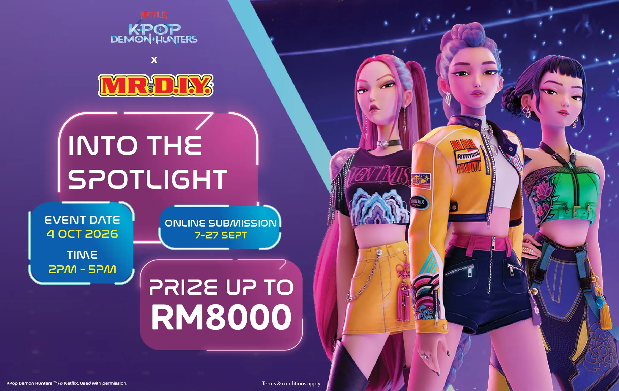 MR.DIY x K-Pop Demon Hunters: Into the Spotlight Contest 2026