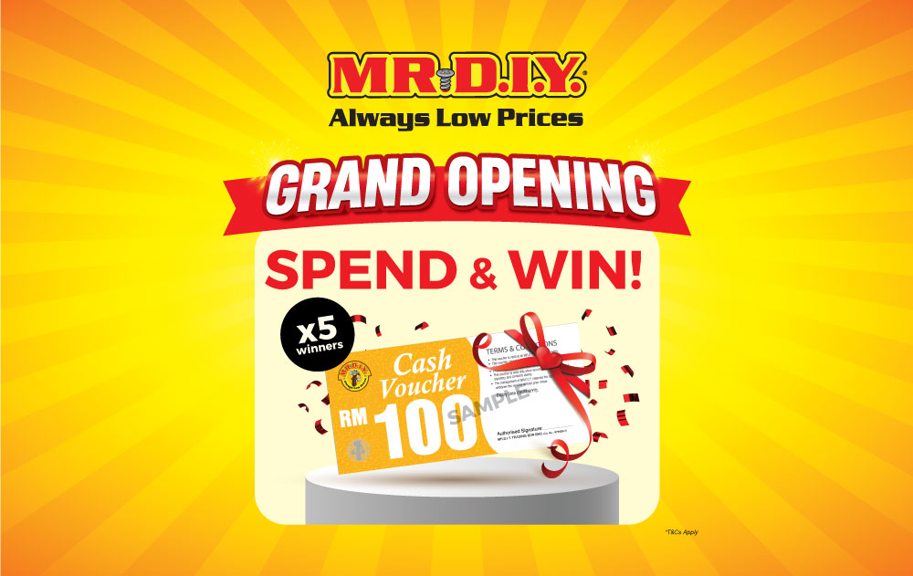 MR.DIY Grand Opening Event Spend & Win Contest 2023