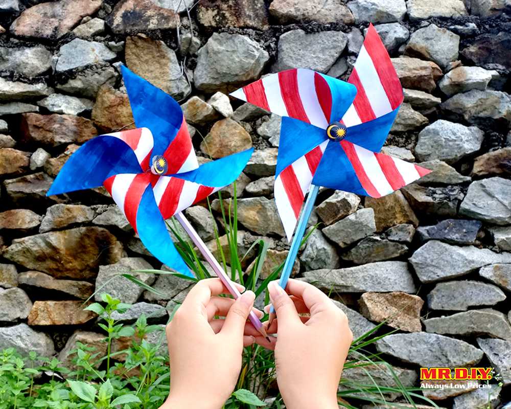 Easy Merdeka Pinwheel with MR.DIY