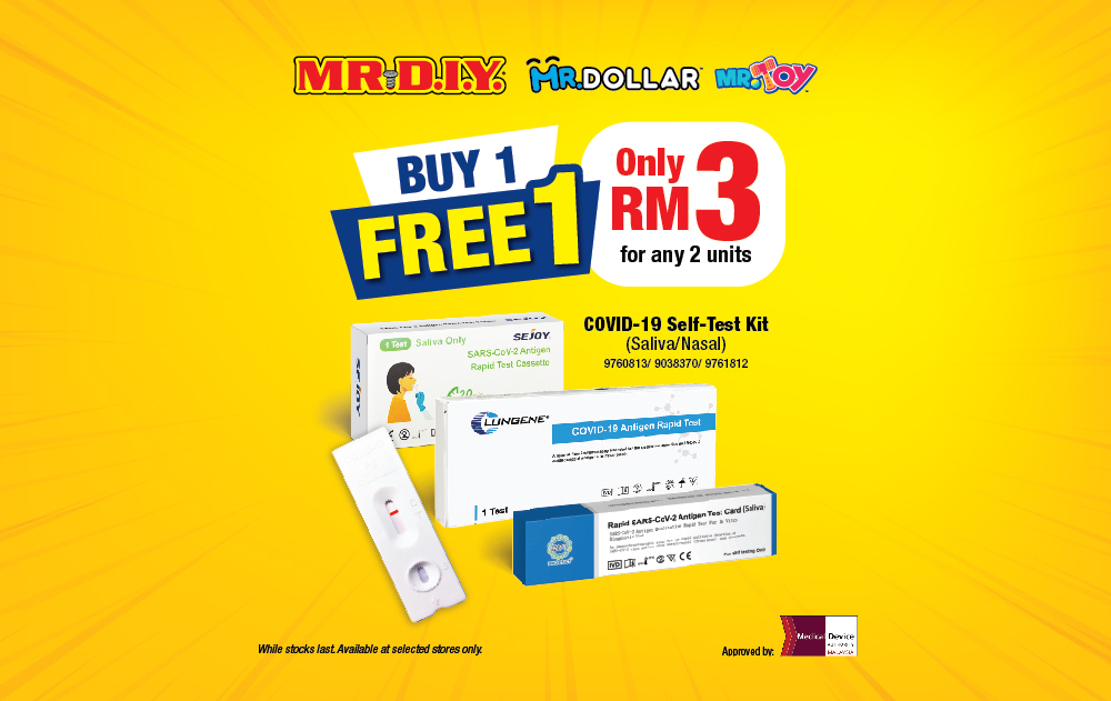 MR.DIY COVID-19 Self-Test Kit (Saliva/Nasal) Buy 1 Free 1