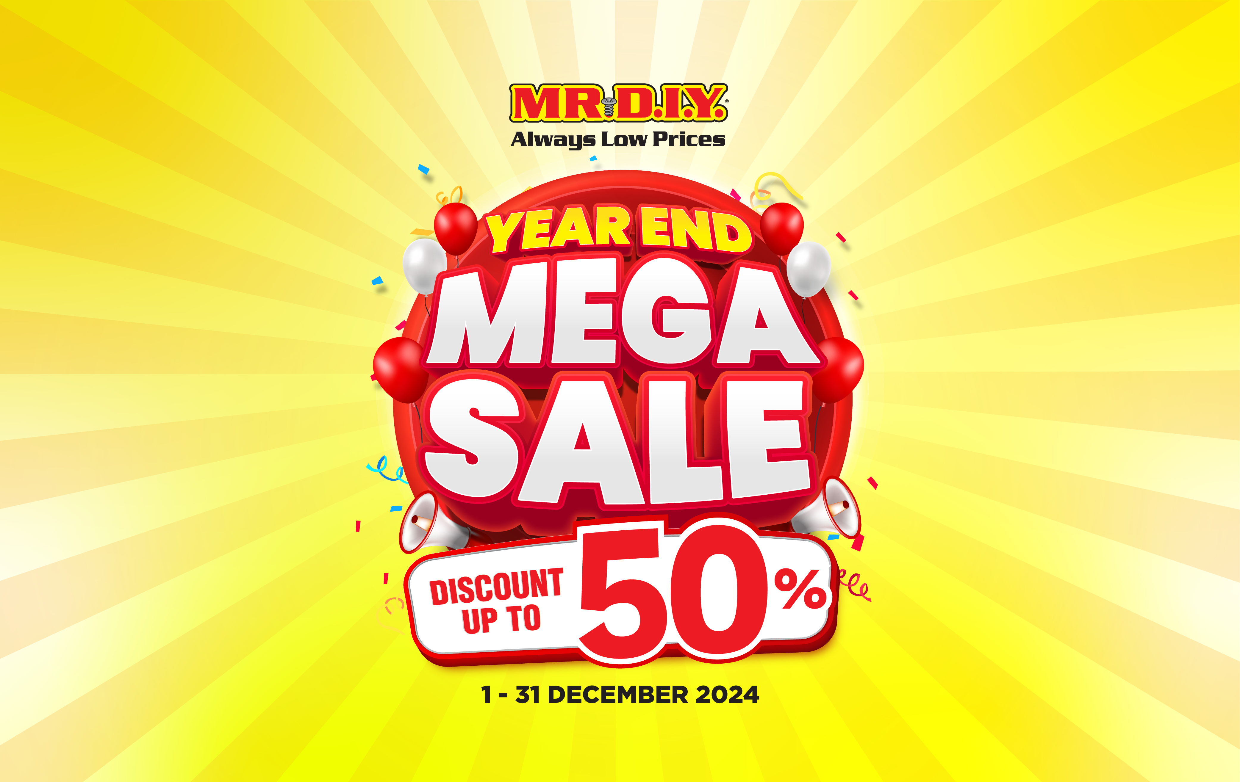 MR.DIY Year End Mega Sale 2024