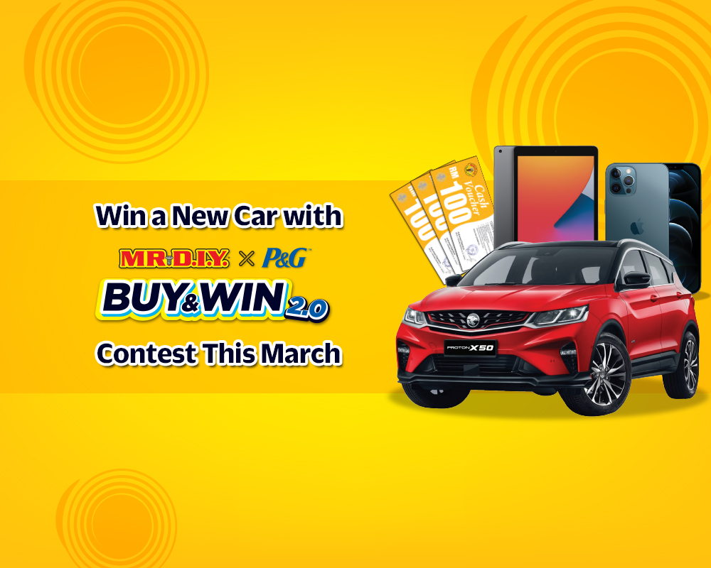 Win a New Car with MR.DIY x P&G Buy & Win Contest This March