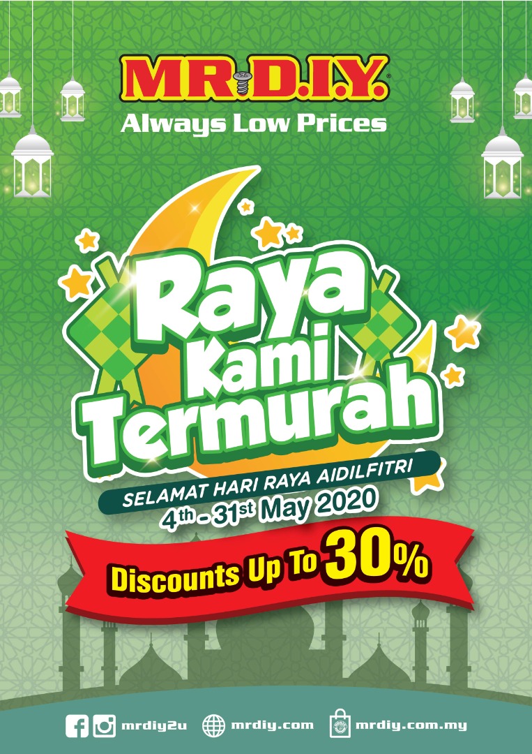 Enjoy Discounts of Up to 30% for Raya Super Brand Sale in Conjunction with  MR.DIY's Raya Kami Termurah Campaign