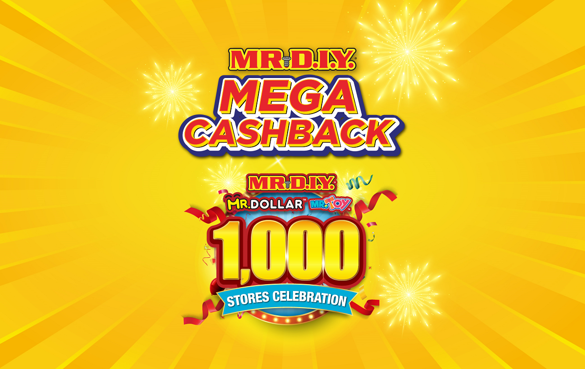 MR.DIY Mega Cashback Merdeka 2022