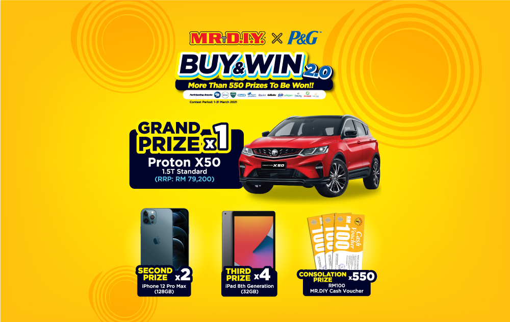 MR.DIY P&G Buy & Win 2.0 Contest 2021