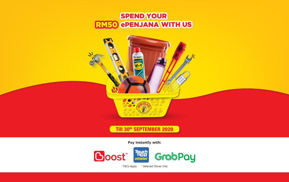Spend Your RM50 ePenjana with MR.DIY 2020
