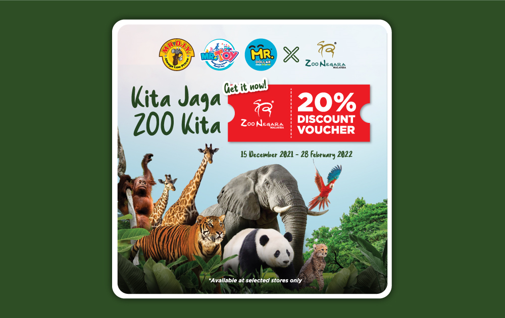 MR.DIY x Zoo Negara 20% Off GWP 2021/22