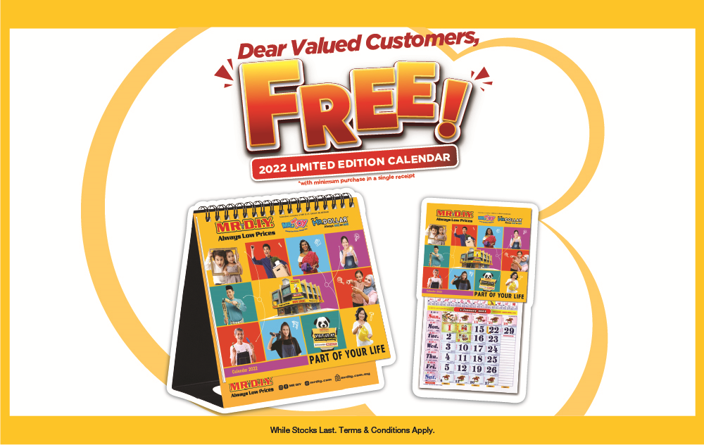 MR.DIY 2022 Limited Edition Calendar GWP