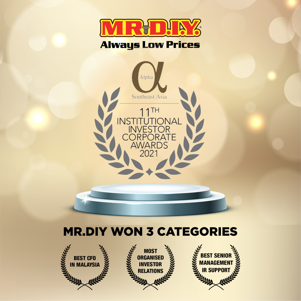 MR.DIY Receives 3 Investor Relations Awards One Year Post-Listing