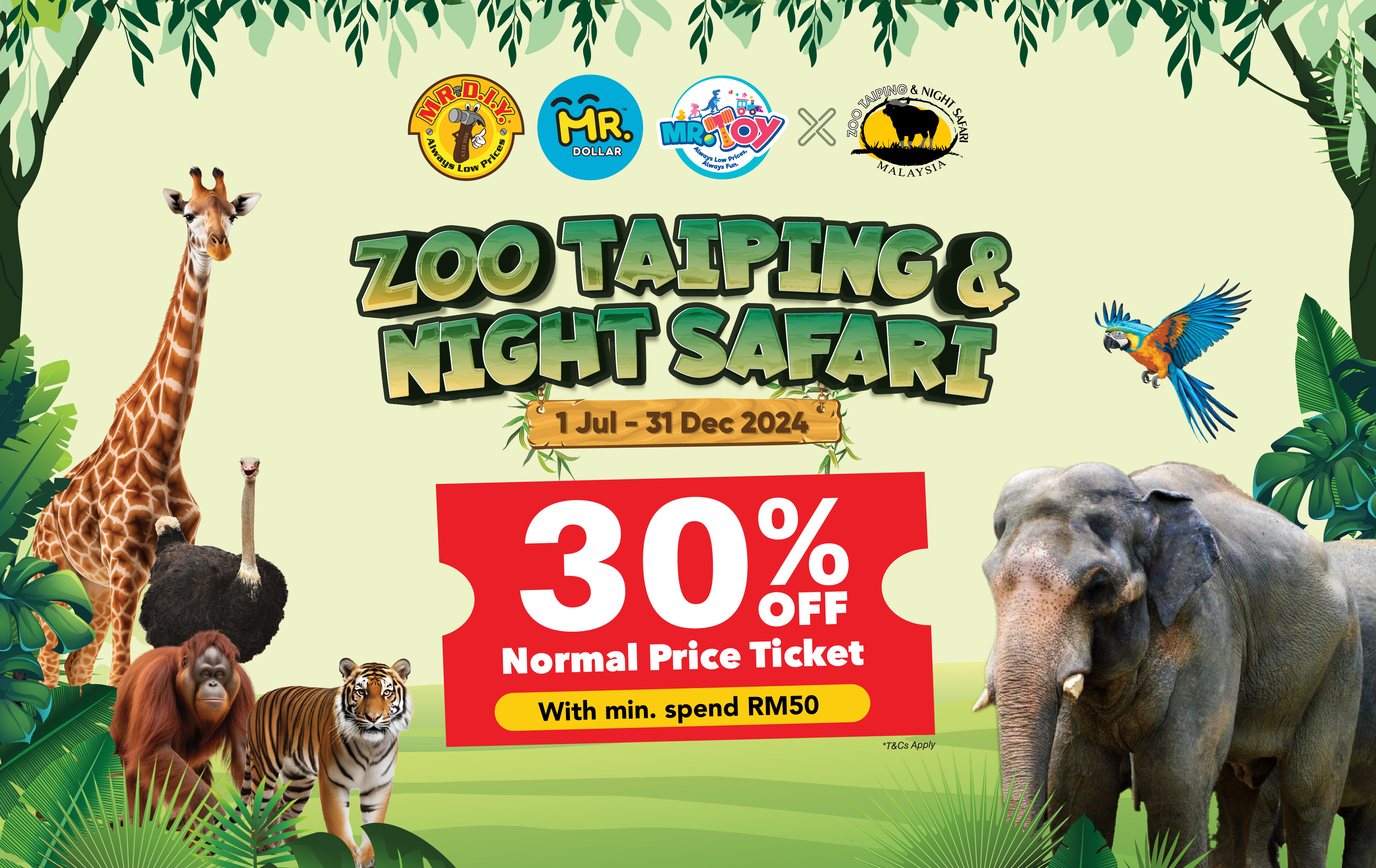 MR.DIY Group x Zoo Taiping & Night Safari 30% GWP 2024