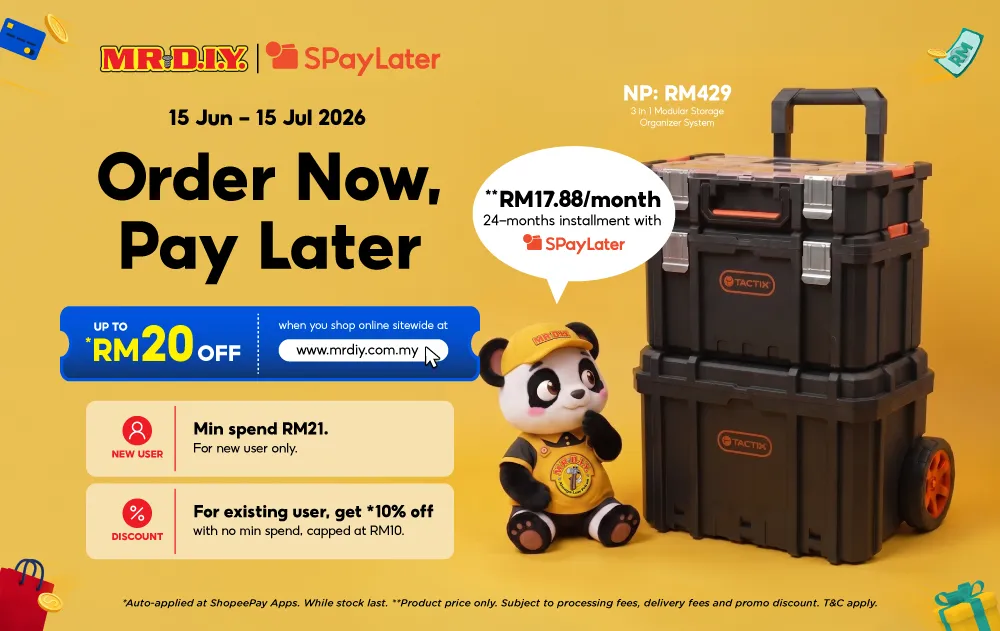 Shop & Jimat: MR.DIY Mid-Year Sale Online with SPayLater by Shopee