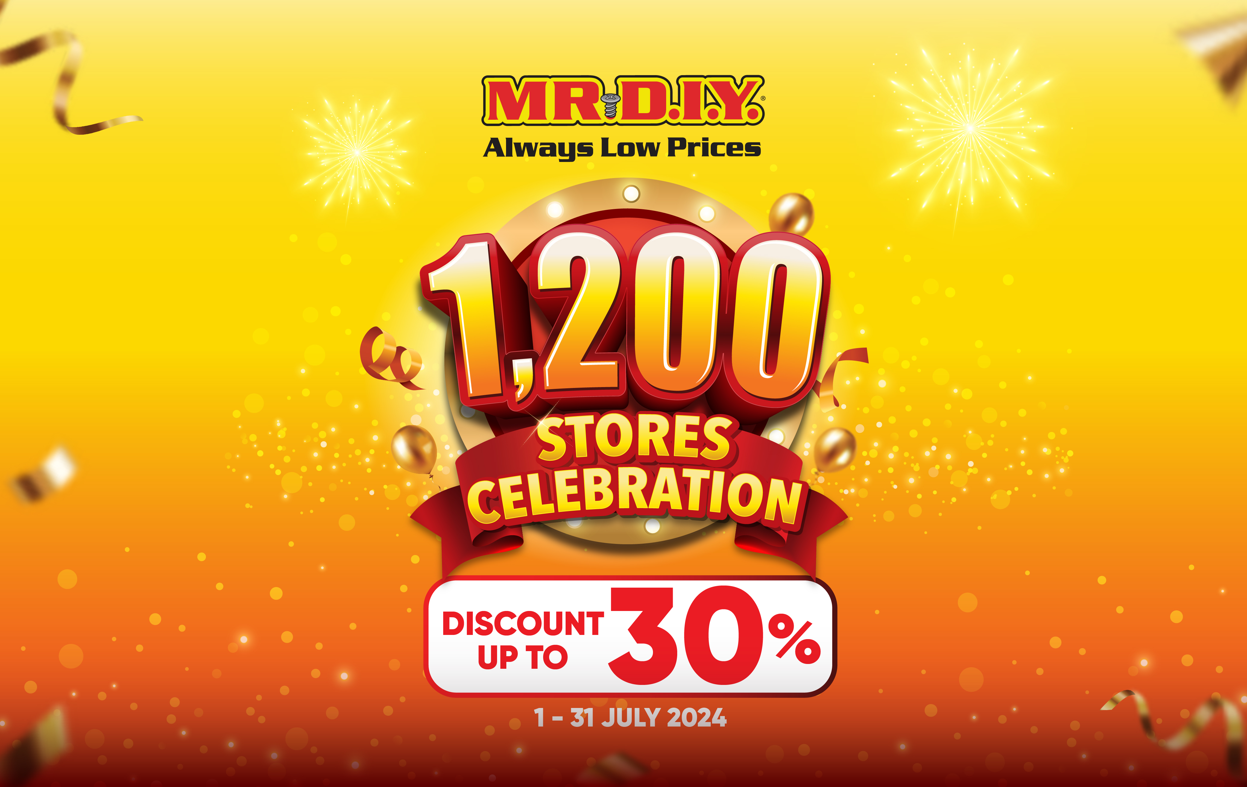 MR.DIY 1,200 Stores Celebration 2024