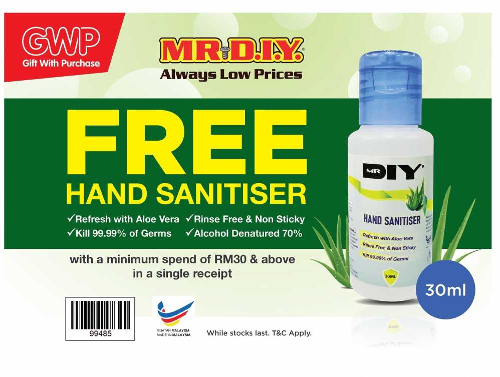 MR.DIY Hand Sanitiser GWP (Gift with Purchase) 2020