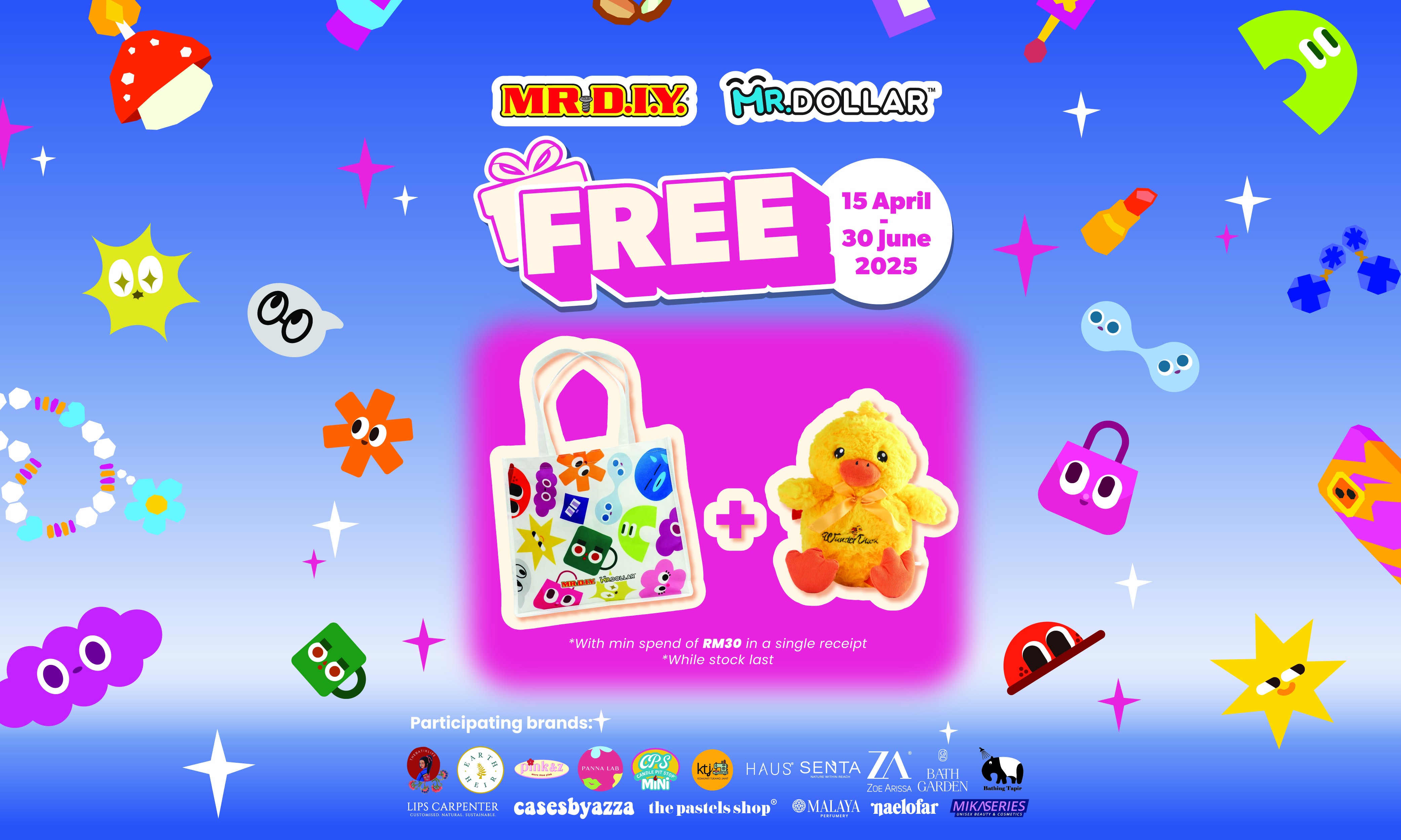 MR.DIY | MR.DOLLAR GWP Shopping Bag & Wunderduck Plushie 2025