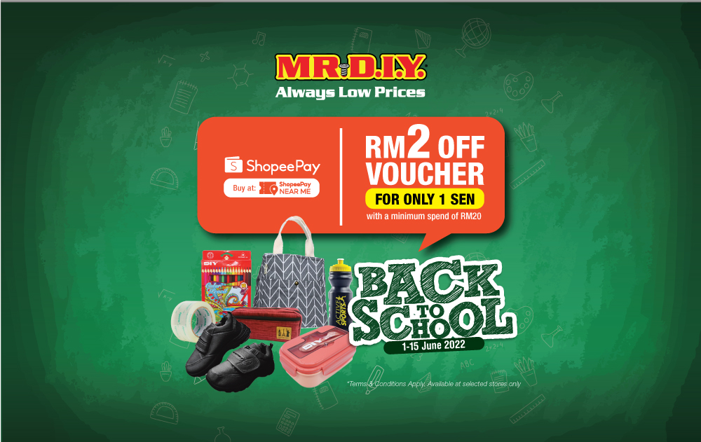 MR.DIY x ShopeePay RM2 OFF Voucher 2022