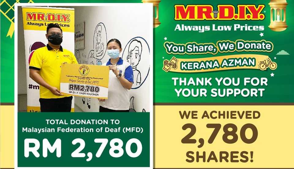 MR.DIY Third "You Share, We Donate"