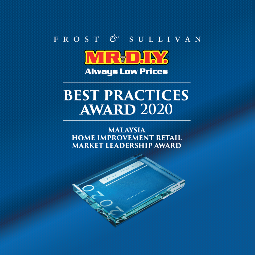 MR D.I.Y. Receives Frost & Sullivan’s Recognition as Market Leader in Home Improvement Retail Industry