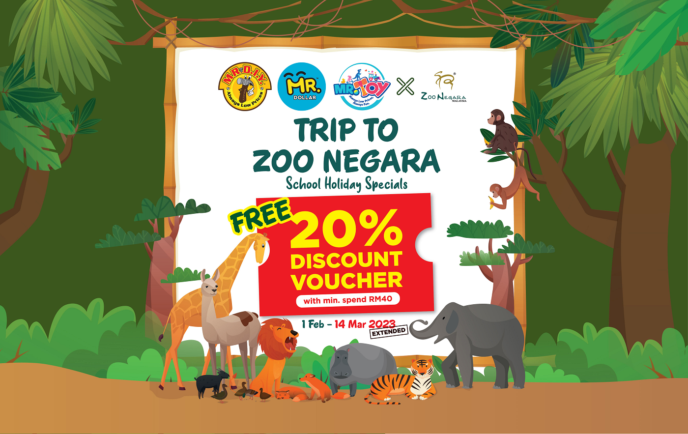 MR.DIY x Zoo Negara 20% Discount Voucher GWP 2023