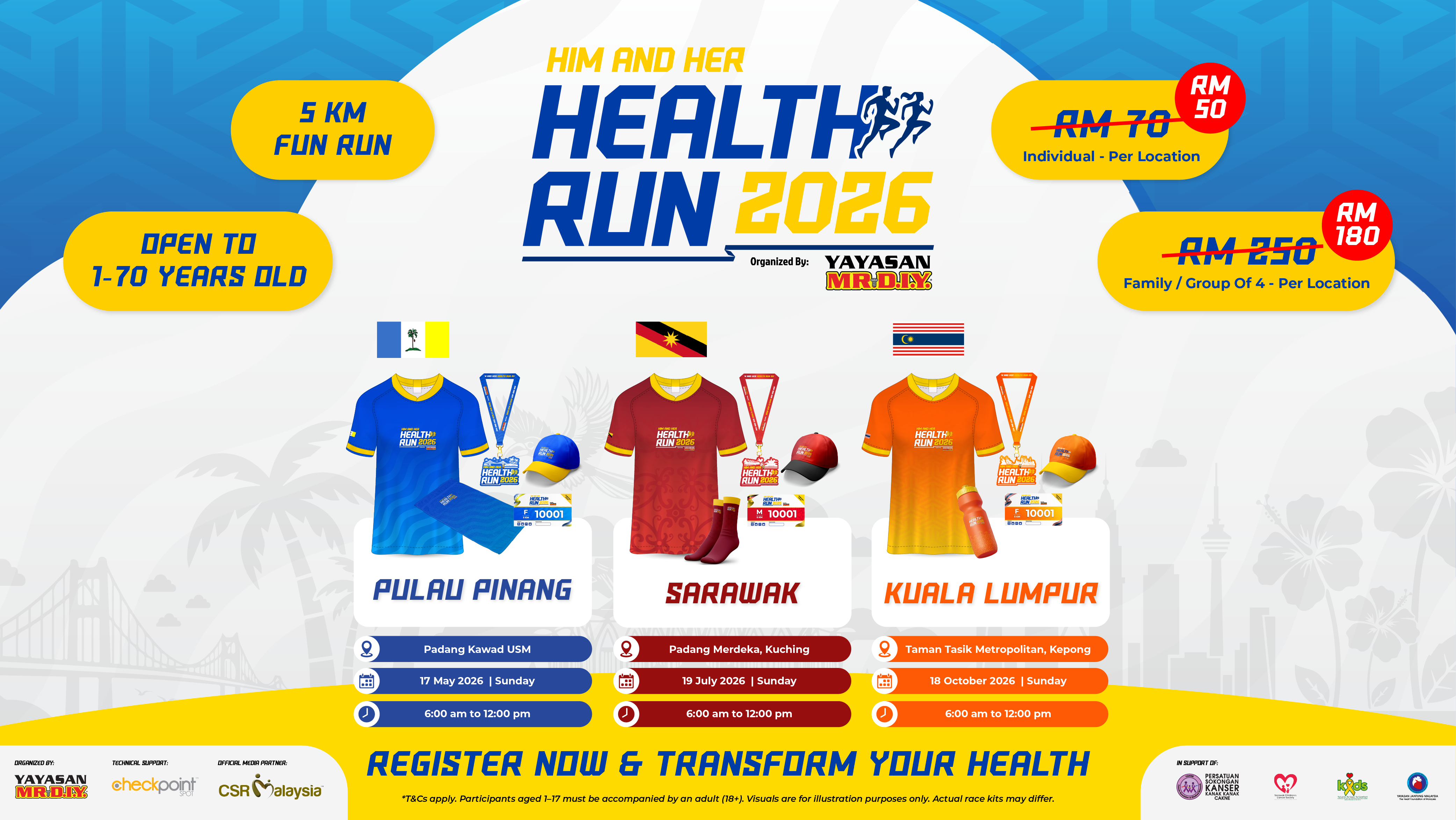 Yayasan MR D.I.Y. lancar Him & Her Health Run 2026