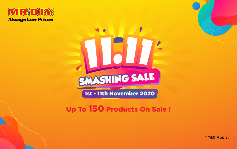 MRDIY.COM.MY 11.11 Smashing Sale 2020
