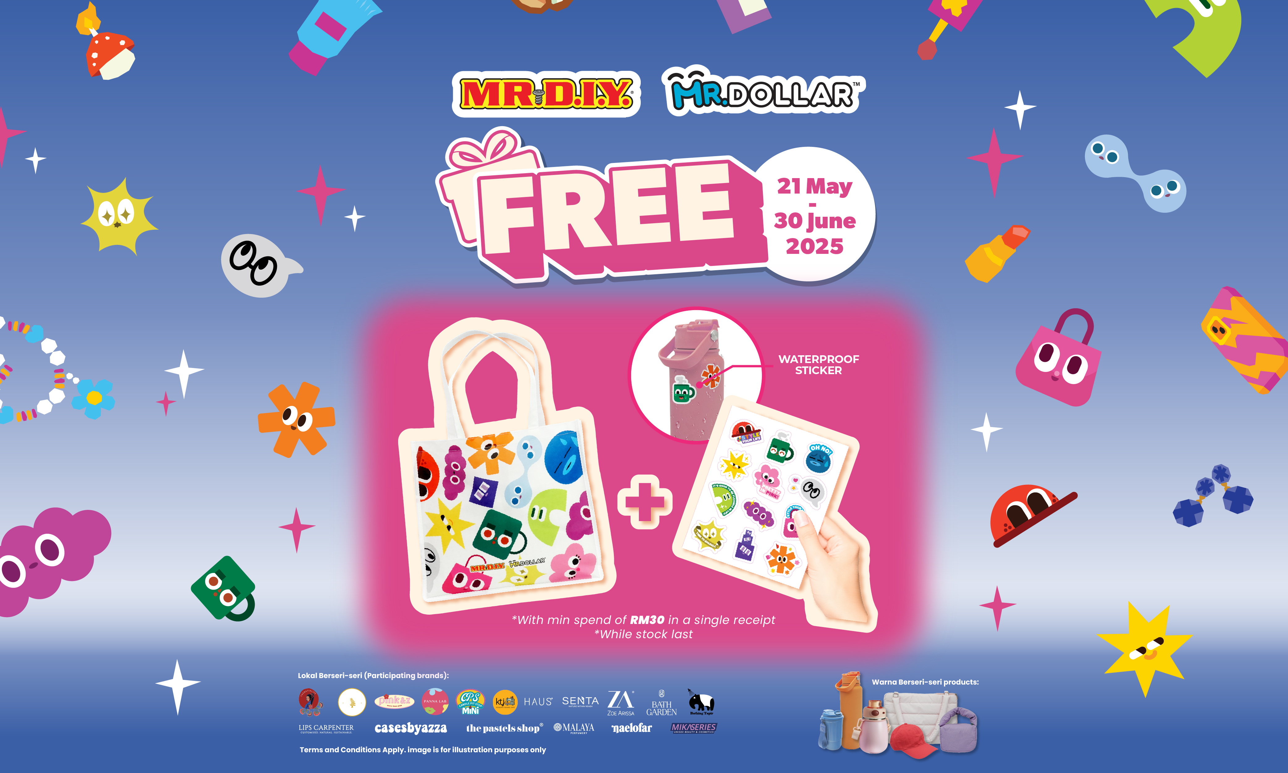 MR.DIY | MR.DOLLAR GWP Shopping Bag & Waterproof Sticker 2025