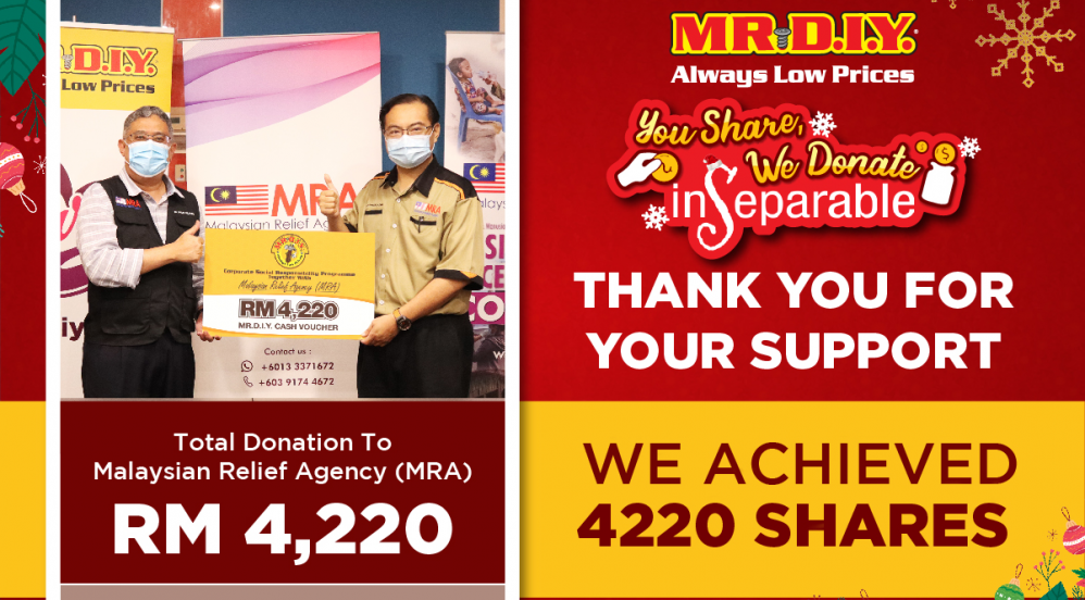MR.DIY Second "You Share, We Donate"