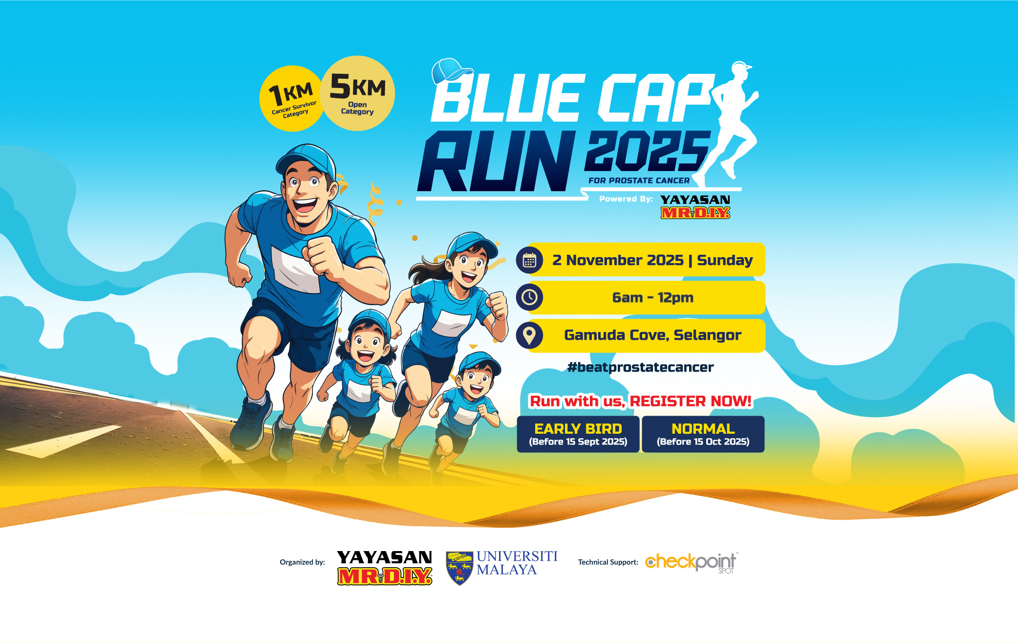 Blue Cap Run 2025 For Prostate Cancer (Powered by Yayasan MR D.I.Y.)