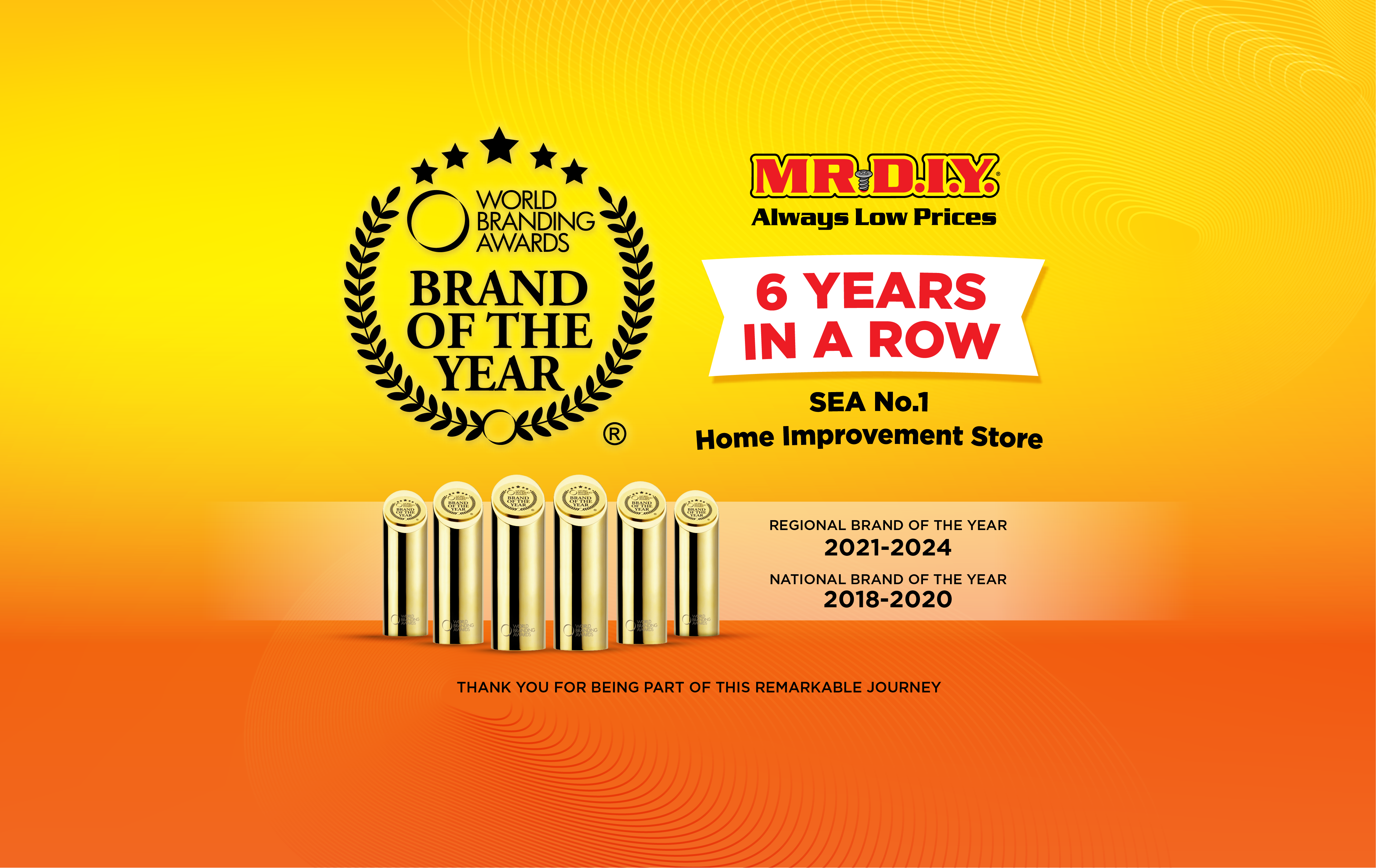 MR D.I.Y. wins regional recognition again in the World Branding Awards