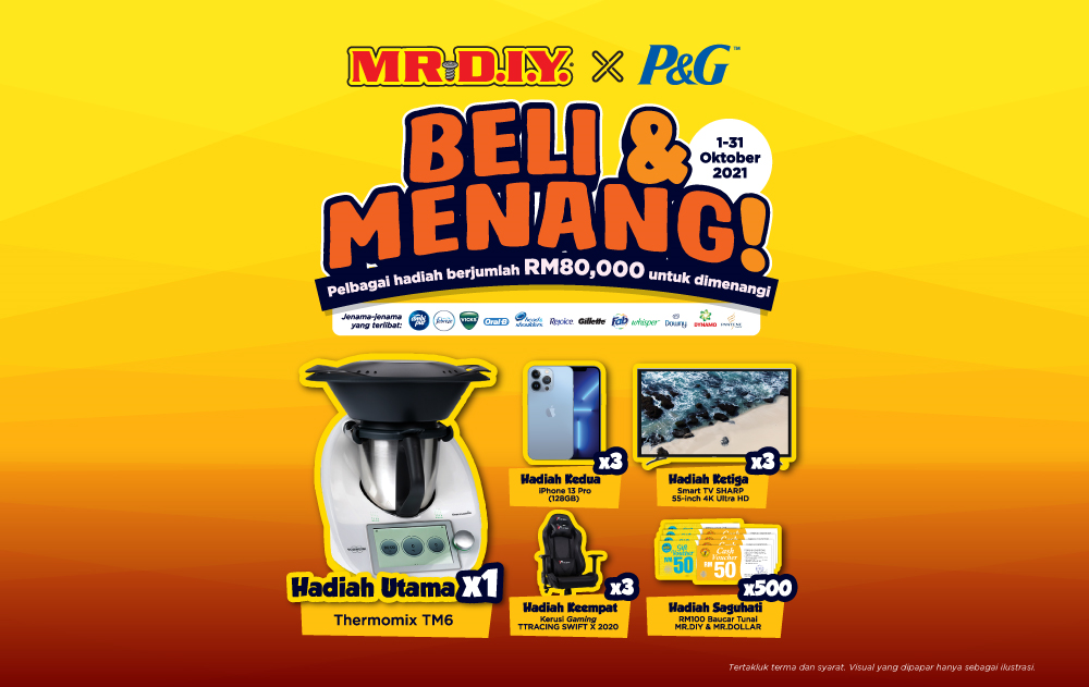 MR.DIY x P&G Beli dan Menang Contest 2021