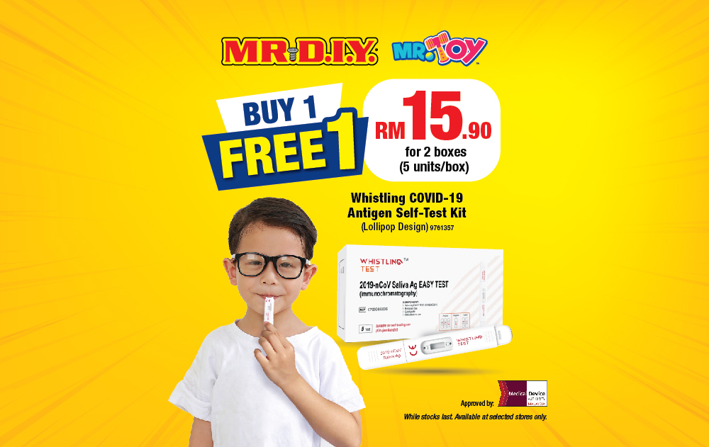 MR.DIY Whistling COVID-19 Antigen Self-Test Kit (Lollipop Design) Buy 1 Free 1